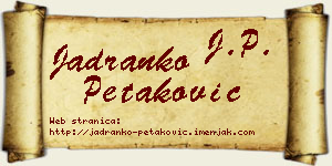 Jadranko Petaković vizit kartica